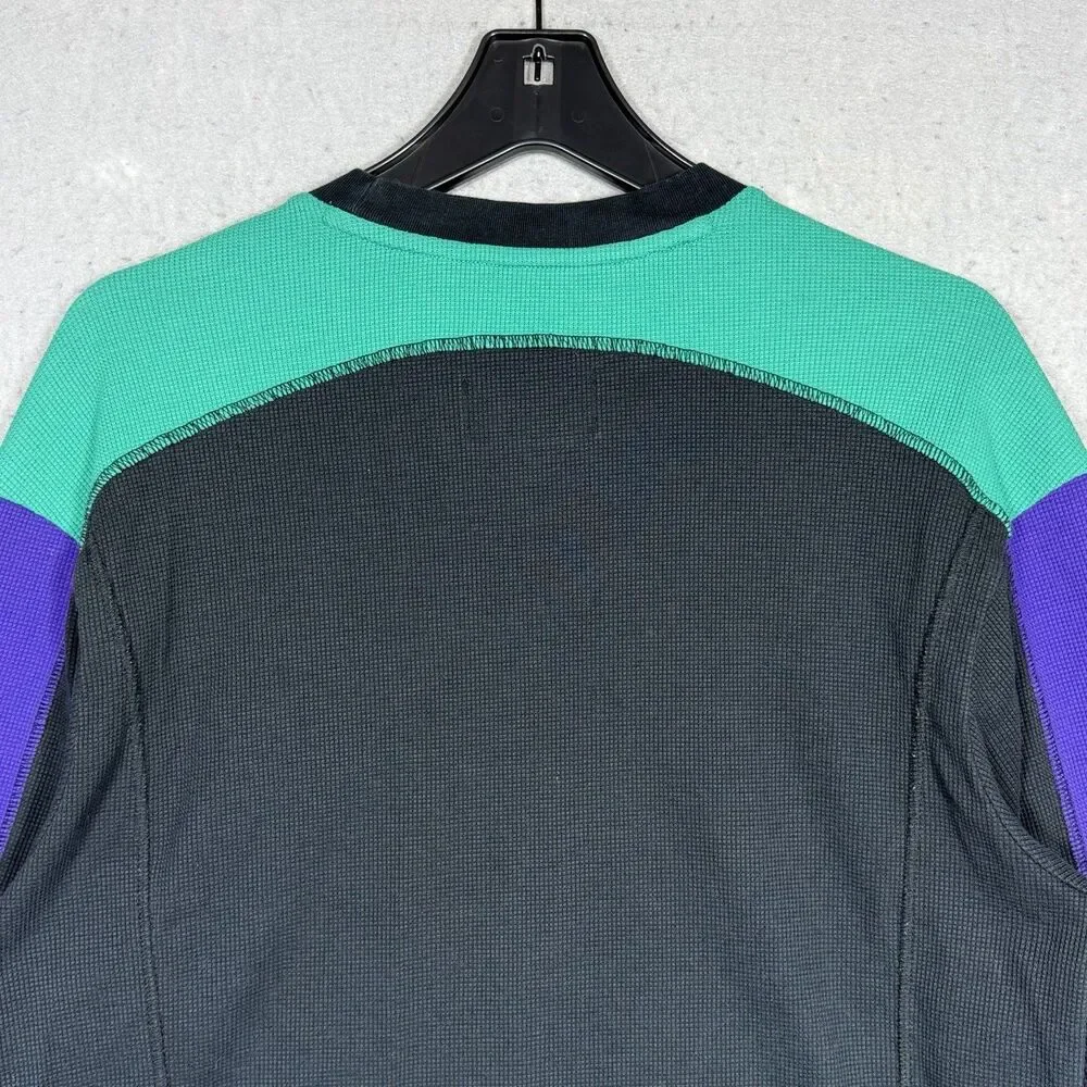 Jordan Mountainside Thermal Shirt Men's Medium Black Green Purple Waffle Knit
